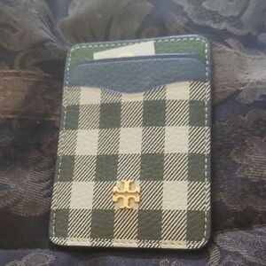 Tory Burch Firm  Leather card Case With Tory Birch Bag Fits All Fits Cards Cash